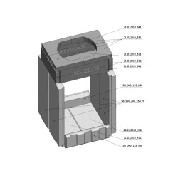 Šamotová komora komplet KV DYNAMIC T 3G 44.55.01 